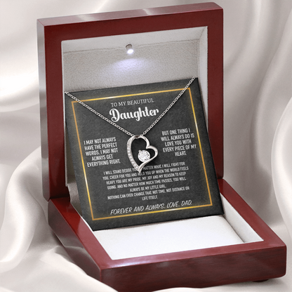 To My Daughter Gift from Dad with Heartfelt Message Card Meaningful Jewelry Gift for Valentine's Day from Dad Personalized Gift For Daughter