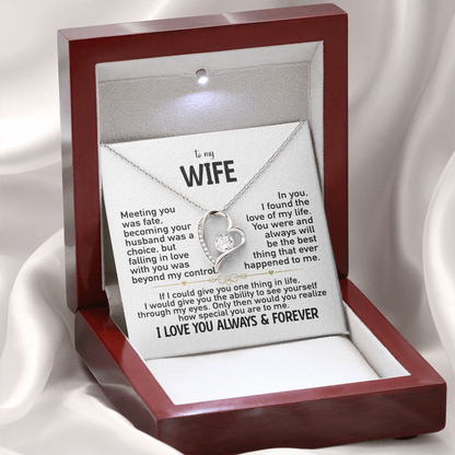 Personalized Jewelry Gift For Her, To My Wife Necklace With Message Card, Wife Gift From Husband, Anniversary Gift for Wife Christmas gift