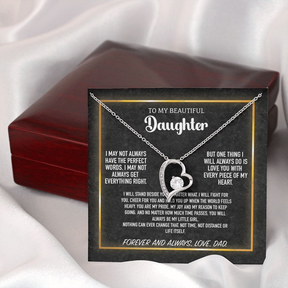 To My Daughter Gift from Dad with Heartfelt Message Card Meaningful Jewelry Gift for Valentine's Day from Dad Personalized Gift For Daughter