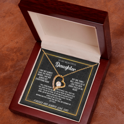 To My Daughter Gift from Dad with Heartfelt Message Card Meaningful Jewelry Gift for Valentine's Day from Dad Personalized Gift For Daughter