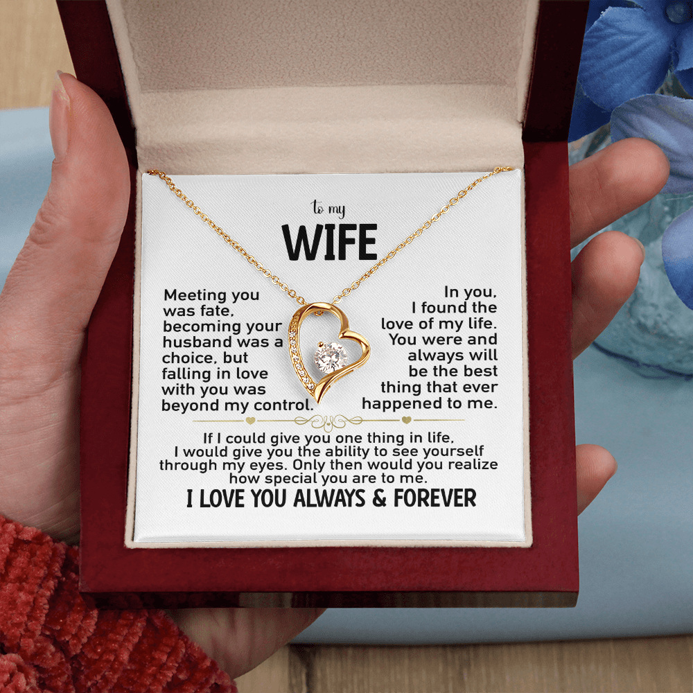 Personalized Jewelry Gift For Her, To My Wife Necklace With Message Card, Wife Gift From Husband, Anniversary Gift for Wife Christmas gift