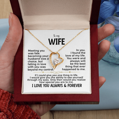 Personalized Jewelry Gift For Her, To My Wife Necklace With Message Card, Wife Gift From Husband, Anniversary Gift for Wife Christmas gift
