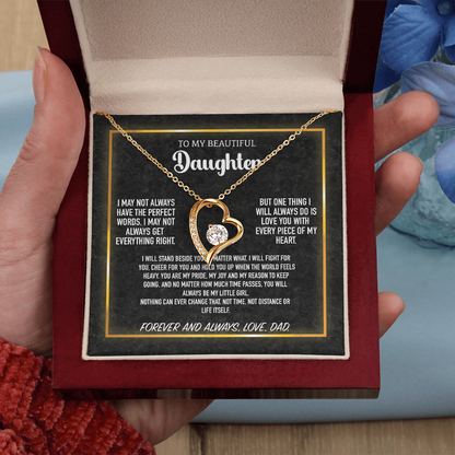 To My Daughter Gift from Dad with Heartfelt Message Card Meaningful Jewelry Gift for Valentine's Day from Dad Personalized Gift For Daughter