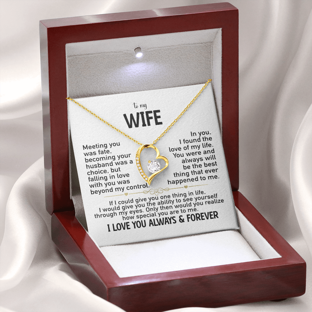 Personalized Jewelry Gift For Her, To My Wife Necklace With Message Card, Wife Gift From Husband, Anniversary Gift for Wife Christmas gift