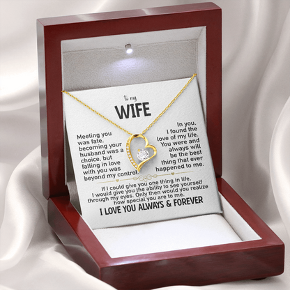 Personalized Jewelry Gift For Her, To My Wife Necklace With Message Card, Wife Gift From Husband, Anniversary Gift for Wife Christmas gift