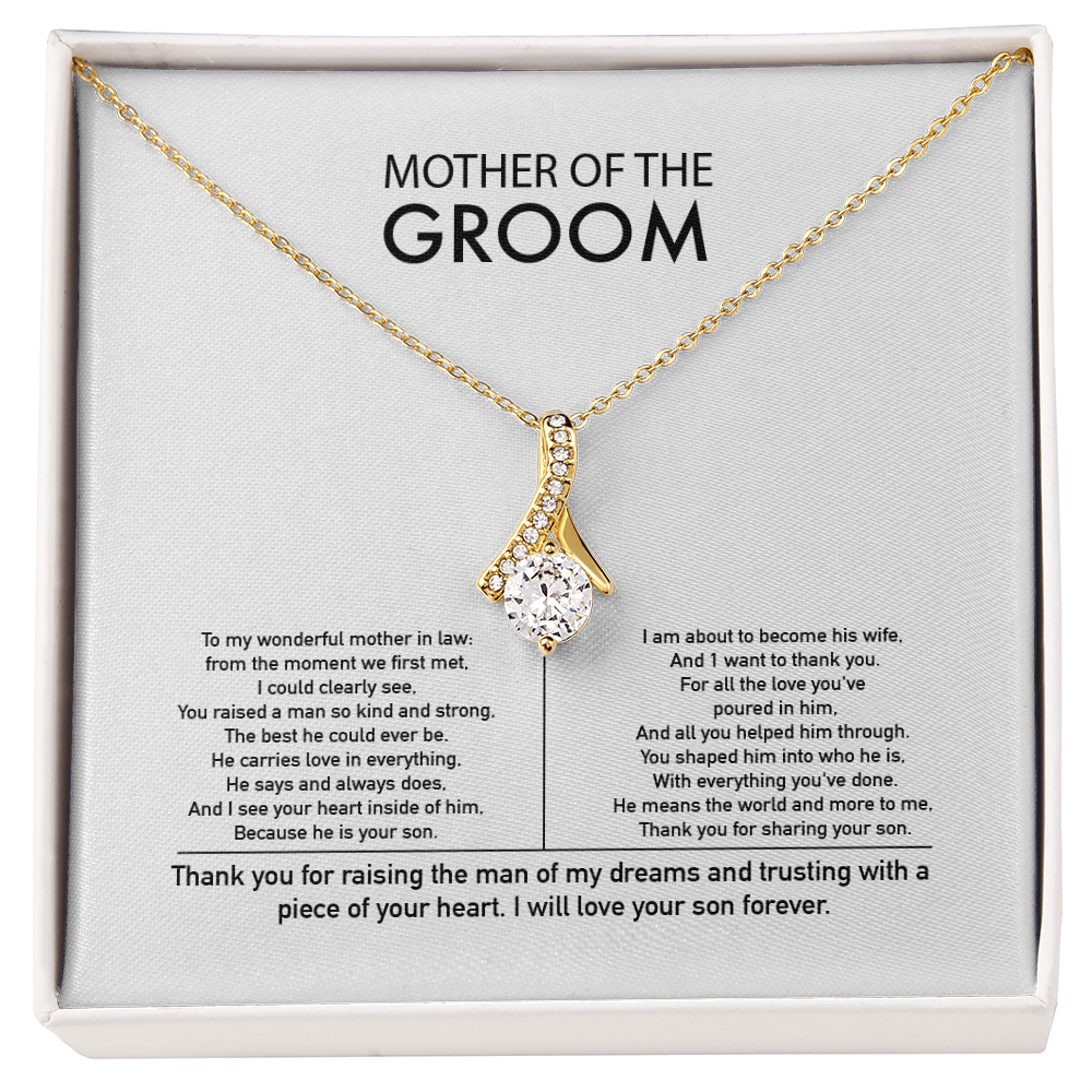 Mother of the Groom Gift from Daughter in Law Mother of the Groom Necklace from Bride Eternity Necklace Mom of Groom Gift To Mom from Bride