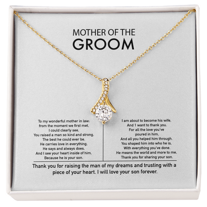 Mother of the Groom Gift from Daughter in Law Mother of the Groom Necklace from Bride Eternity Necklace Mom of Groom Gift To Mom from Bride