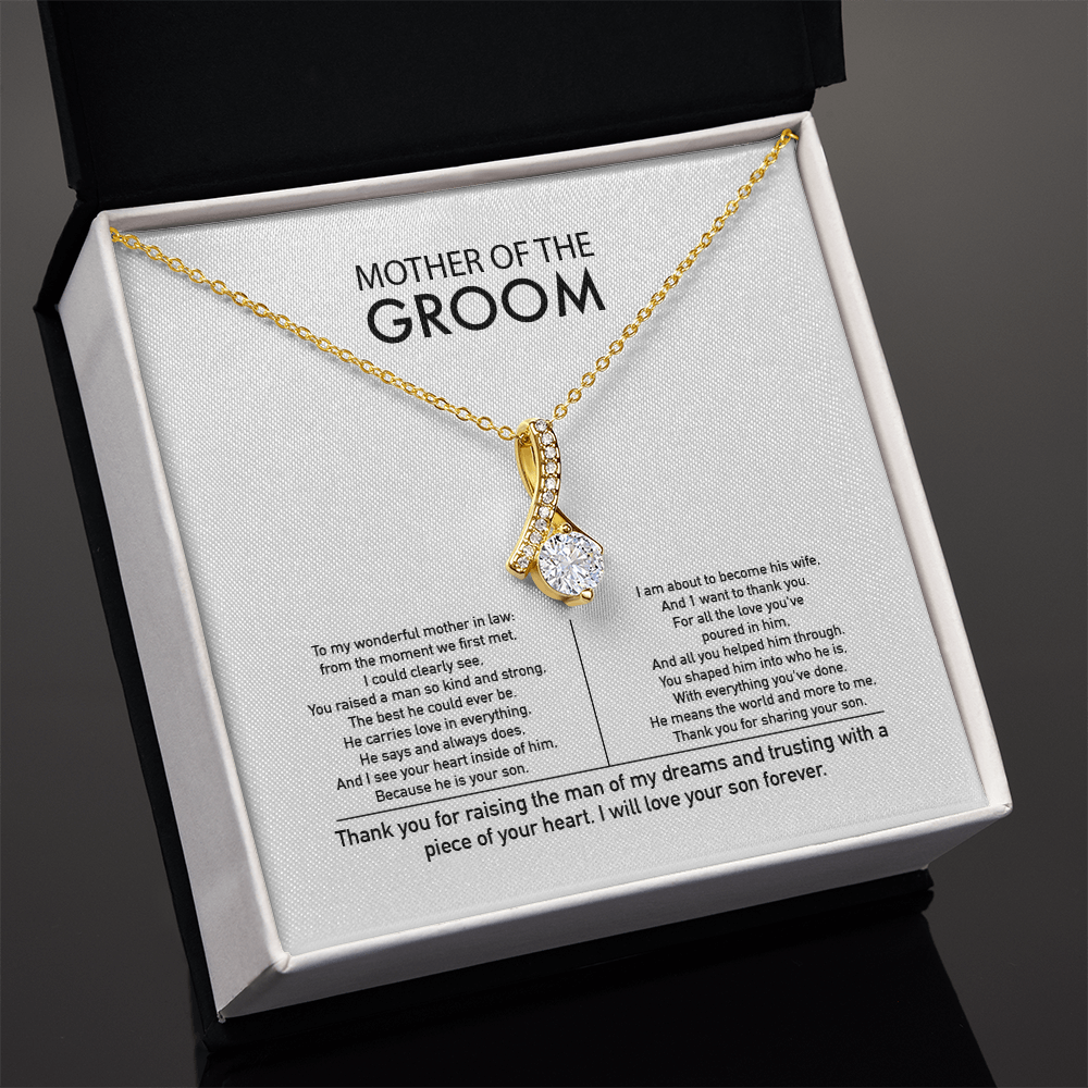 Mother of the Groom Gift from Daughter in Law Mother of the Groom Necklace from Bride Eternity Necklace Mom of Groom Gift To Mom from Bride