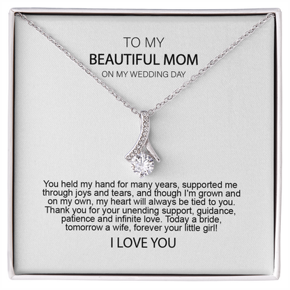 Mother of the Bride Gift from Daughter Mother of the Bride Necklace from Bride Eternity Necklace Mom of Bride Gift To Mom from Bride