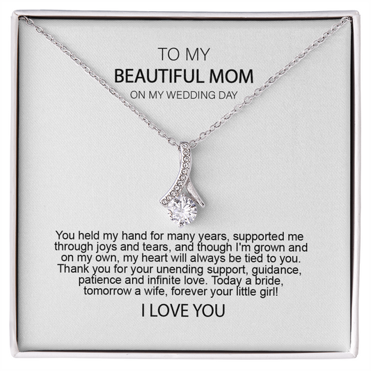 Mother of the Bride Gift from Daughter Mother of the Bride Necklace from Bride Eternity Necklace Mom of Bride Gift To Mom from Bride