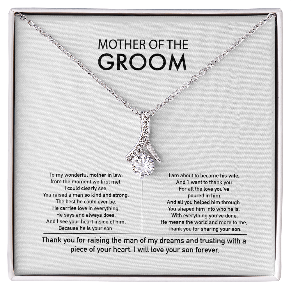 Mother of the Groom Gift from Daughter in Law Mother of the Groom Necklace from Bride Eternity Necklace Mom of Groom Gift To Mom from Bride