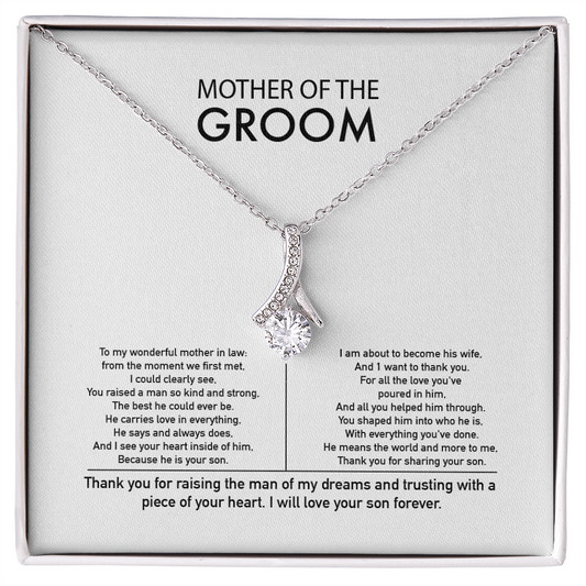 Mother of the Groom Gift from Daughter in Law Mother of the Groom Necklace from Bride Eternity Necklace Mom of Groom Gift To Mom from Bride