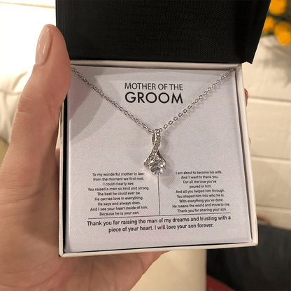 Mother of the Groom Gift from Daughter in Law Mother of the Groom Necklace from Bride Eternity Necklace Mom of Groom Gift To Mom from Bride