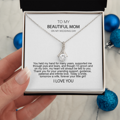 Mother of the Bride Gift from Daughter Mother of the Bride Necklace from Bride Eternity Necklace Mom of Bride Gift To Mom from Bride