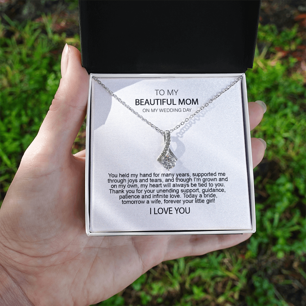 Mother of the Bride Gift from Daughter Mother of the Bride Necklace from Bride Eternity Necklace Mom of Bride Gift To Mom from Bride