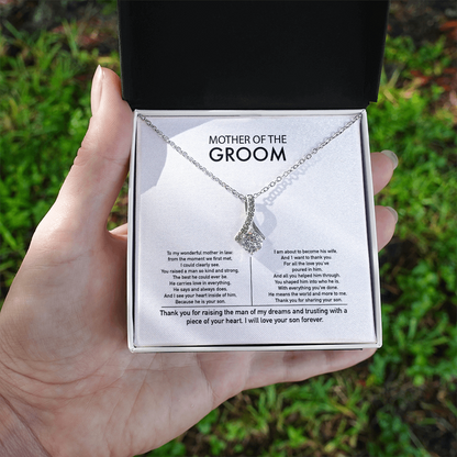 Mother of the Groom Gift from Daughter in Law Mother of the Groom Necklace from Bride Eternity Necklace Mom of Groom Gift To Mom from Bride