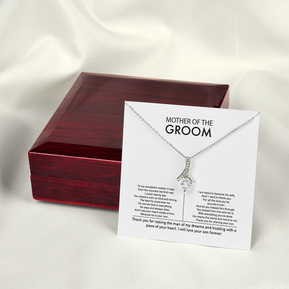 Mother of the Groom Gift from Daughter in Law Mother of the Groom Necklace from Bride Eternity Necklace Mom of Groom Gift To Mom from Bride