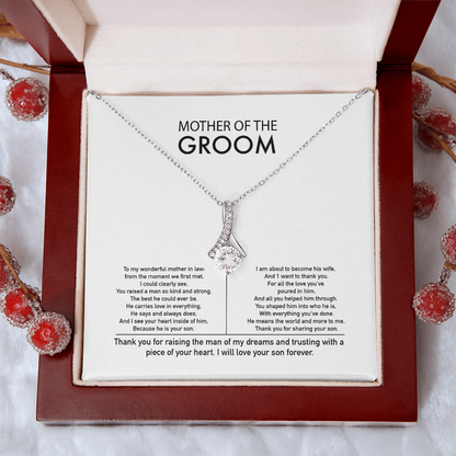 Mother of the Groom Gift from Daughter in Law Mother of the Groom Necklace from Bride Eternity Necklace Mom of Groom Gift To Mom from Bride