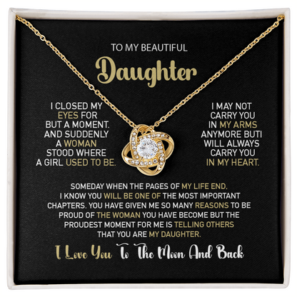 To My Daughter – Proud Beyond Words Necklace