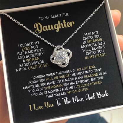 To My Daughter – Proud Beyond Words Necklace