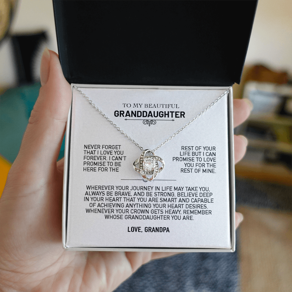 To My Granddaughter Gift From Grandpa, "Never Forget That I Love You"