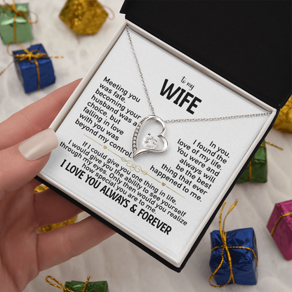 Personalized Jewelry Gift For Her, To My Wife Necklace With Message Card, Wife Gift From Husband, Anniversary Gift for Wife Christmas gift