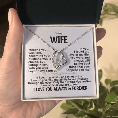 Personalized Jewelry Gift For Her, To My Wife Necklace With Message Card, Wife Gift From Husband, Anniversary Gift for Wife Christmas gift