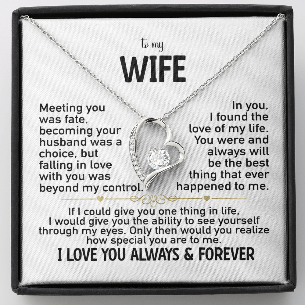 Personalized Jewelry Gift For Her, To My Wife Necklace With Message Card, Wife Gift From Husband, Anniversary Gift for Wife Christmas gift
