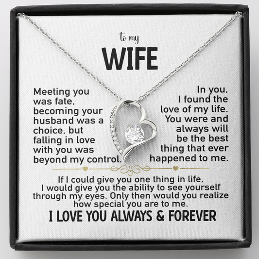 Personalized Jewelry Gift For Her, To My Wife Necklace With Message Card, Wife Gift From Husband, Anniversary Gift for Wife Christmas gift