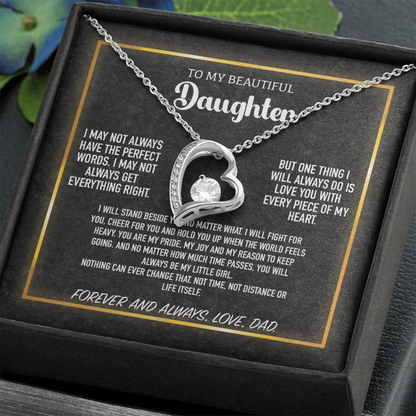 To My Daughter Gift from Dad with Heartfelt Message Card Meaningful Jewelry Gift for Valentine's Day from Dad Personalized Gift For Daughter