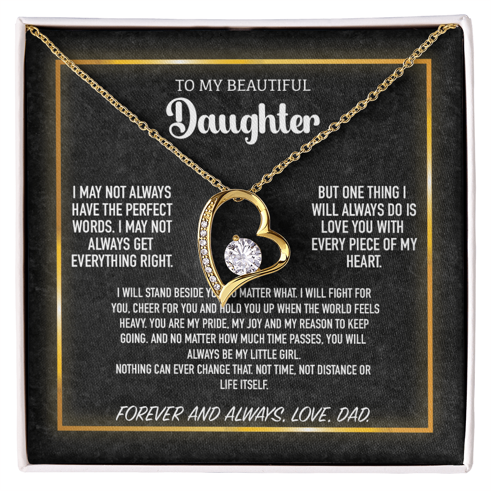 To My Daughter Gift from Dad with Heartfelt Message Card Meaningful Jewelry Gift for Valentine's Day from Dad Personalized Gift For Daughter
