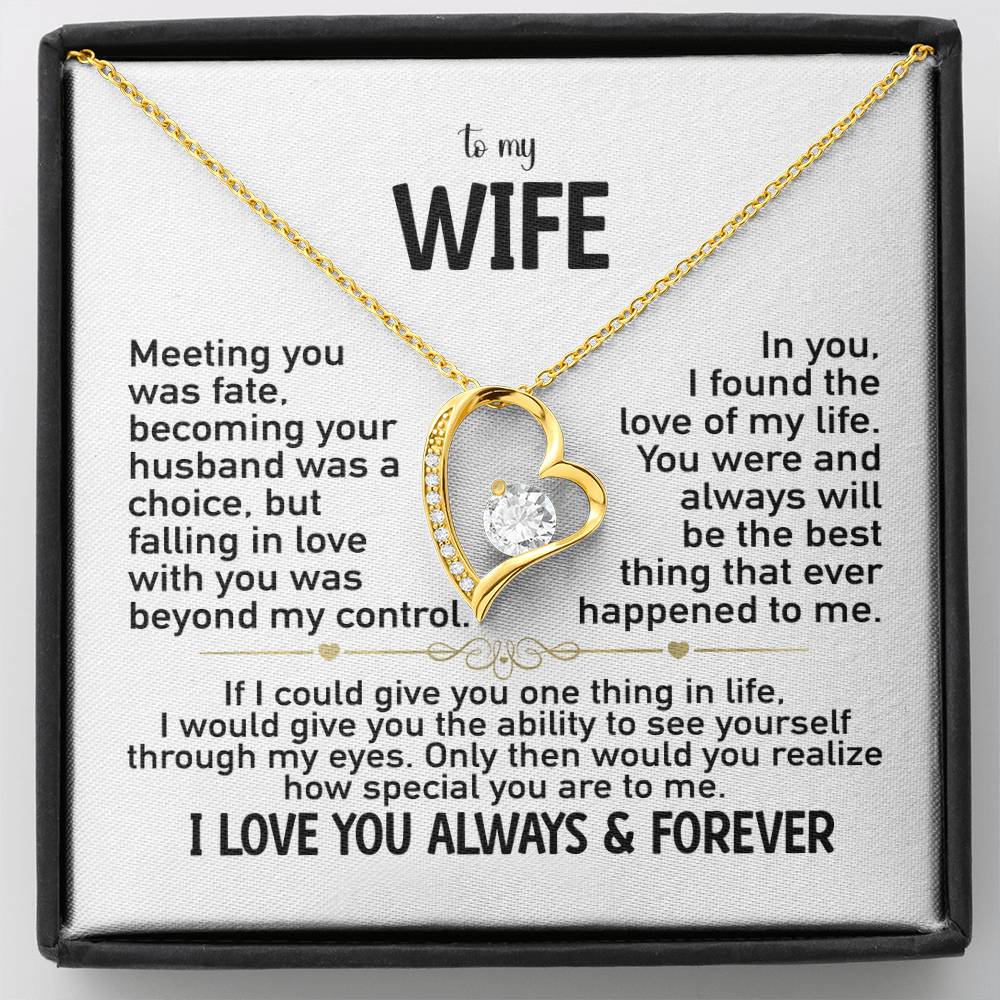 Personalized Jewelry Gift For Her, To My Wife Necklace With Message Card, Wife Gift From Husband, Anniversary Gift for Wife Christmas gift