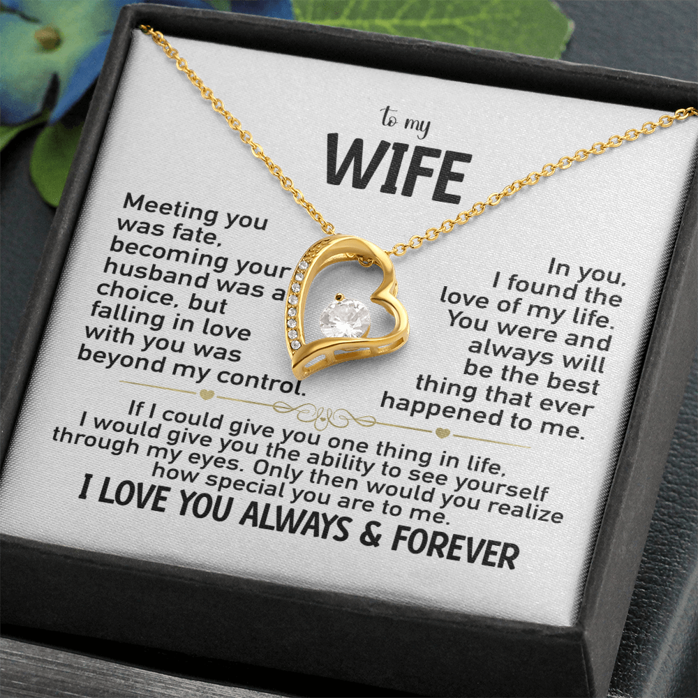 Personalized Jewelry Gift For Her, To My Wife Necklace With Message Card, Wife Gift From Husband, Anniversary Gift for Wife Christmas gift