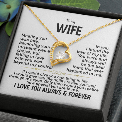 Personalized Jewelry Gift For Her, To My Wife Necklace With Message Card, Wife Gift From Husband, Anniversary Gift for Wife Christmas gift